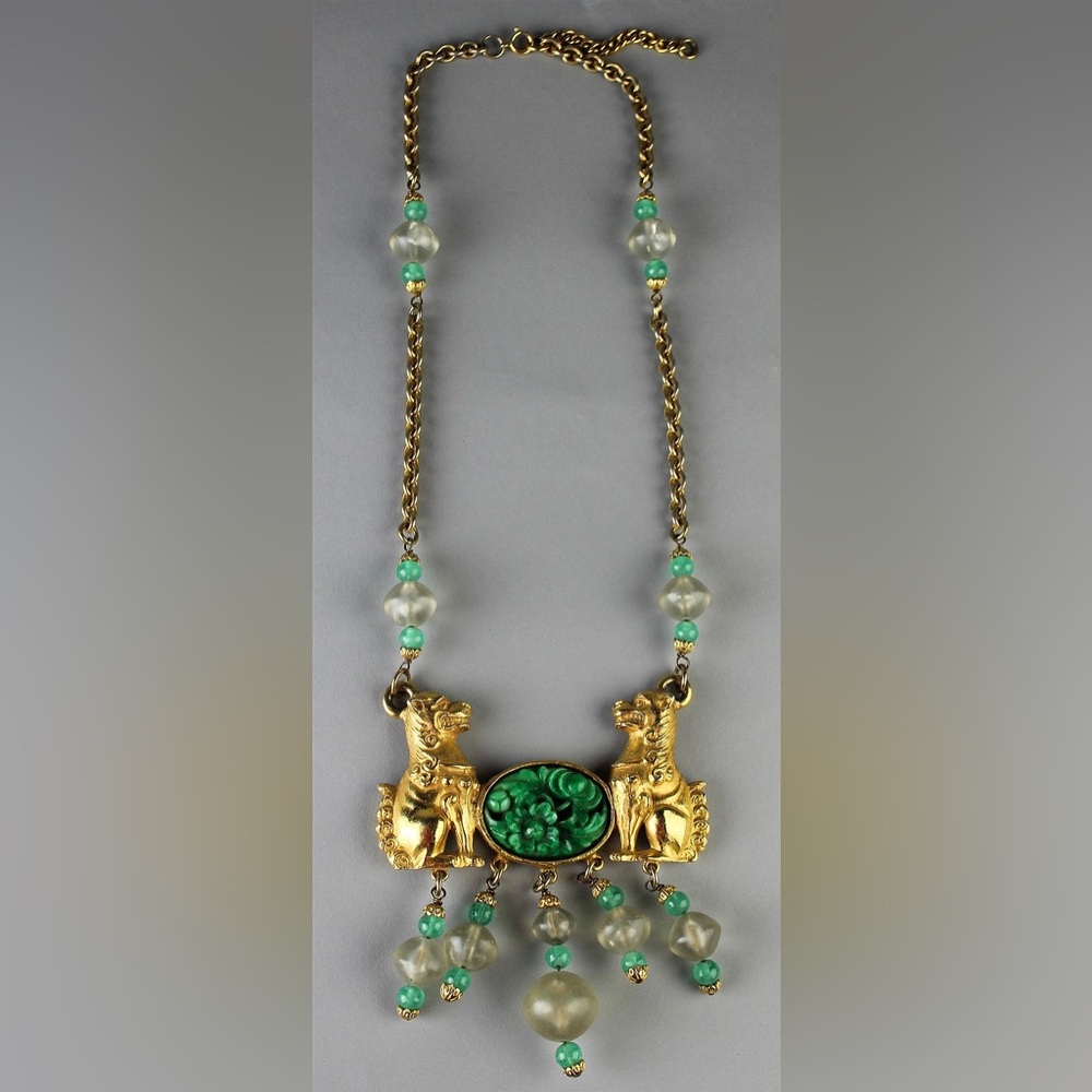 Codoro Rare Vintage Foo Dogs Necklace - Picture 5 of 5